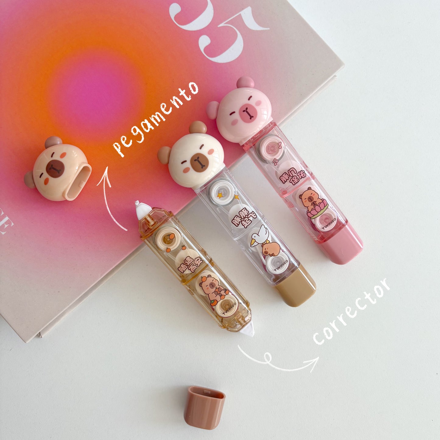 Pegamento y corrector 2 en 1 “Capybara”