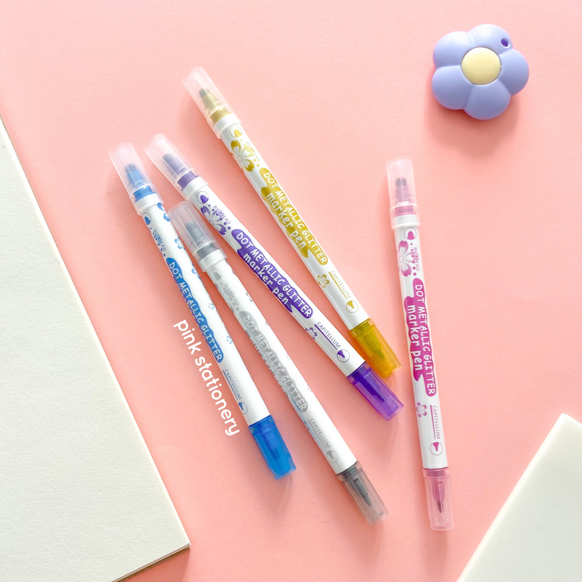 Plumones DOT Pen doble punta – Pink Stationery