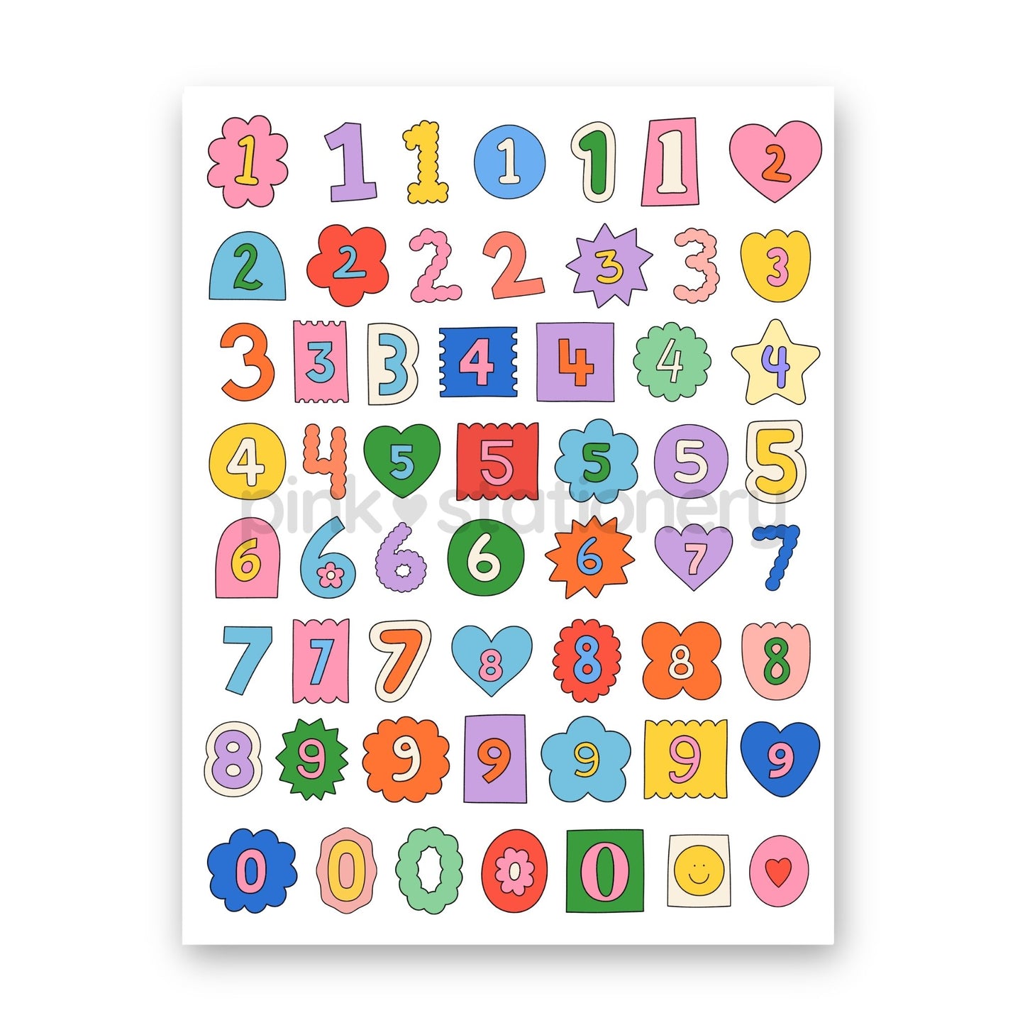 Planilla de Stickers