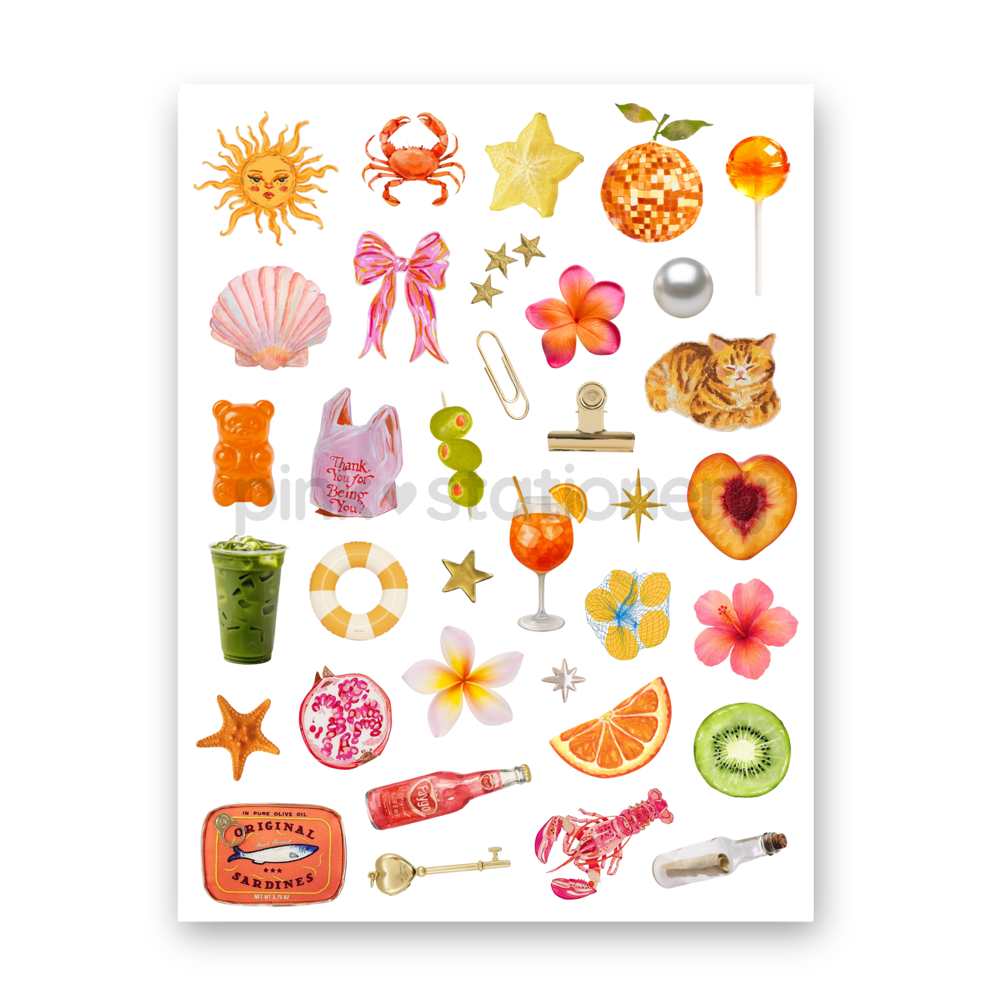 Planilla de Stickers (waterproof)