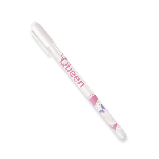 Pluma blanca "Queen" 0.8mm
