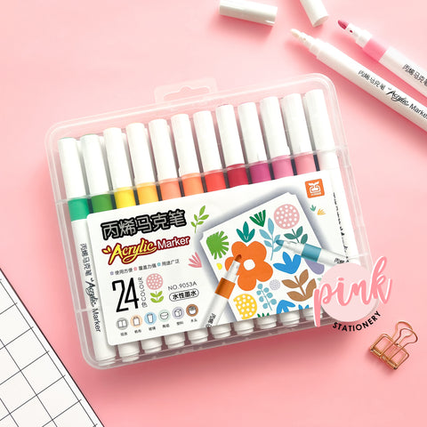 Plumones DOT Pen doble punta – Pink Stationery