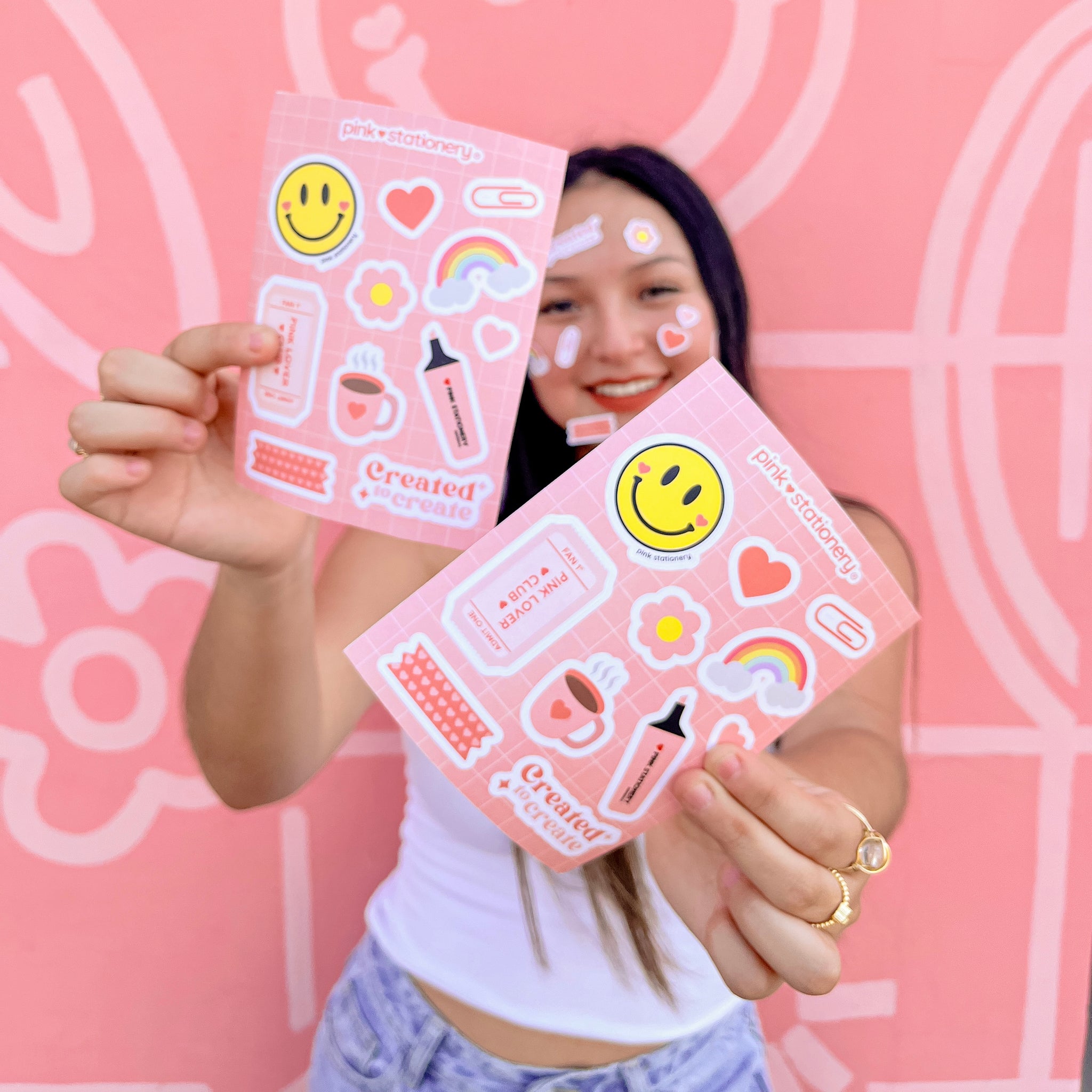 Stickers Pink Stationery