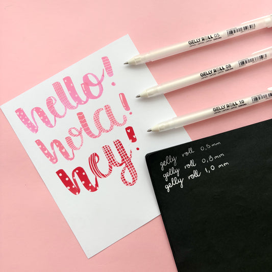 Gelly Roll pluma blanca