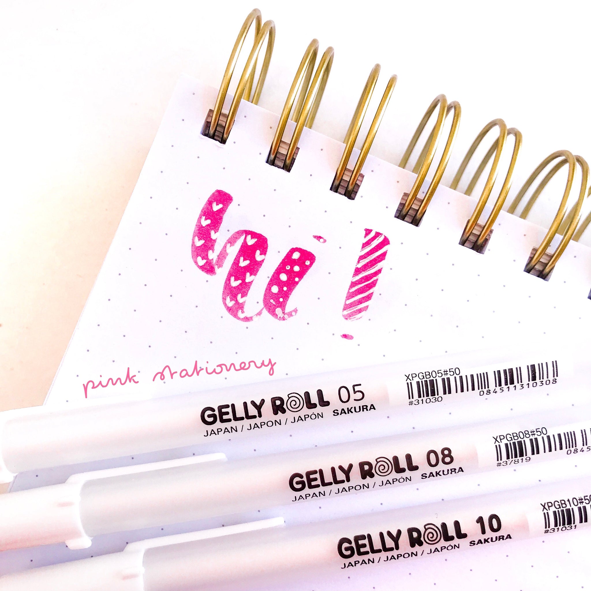 Sakura Gelly Roll-Bolígrafo de Gel, Color blanco, 0,5mm, 0,8mm, 1,0mm,  Japón - AliExpress